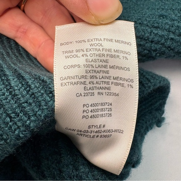 Wilfred By Aritzia Womens Small Cropped Merino Wool Cowl Neck Turtleneck Sweater - Picture 10 of 12